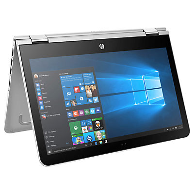 HP Pavilion x360 13-u114na Convertible Laptop, Intel Core i3, 8GB RAM, 128GB SSD, 13.3 Full HD Touch Screen, Natural Silver HP Pavilion x360 13-u114na Convertible Laptop, Intel Core i3, 8GB RAM, 128GB SSD, 13.3 Full HD Touch Screen, Natural Silver